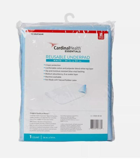 Cardinal Health Essentials Reusable Underpad 36" x 54" EA of 1