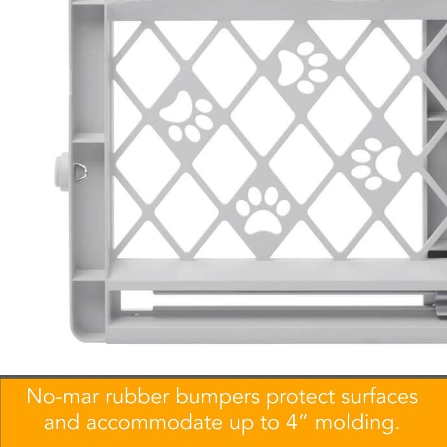 Portable Pet Gate 26 -40 Wide Pressure Mount No Tools Light Gray 8871 Paws