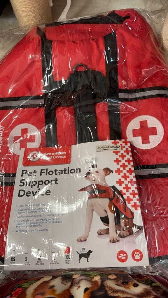 Small dog Vest American Red Cross Pet Flotation Support Device