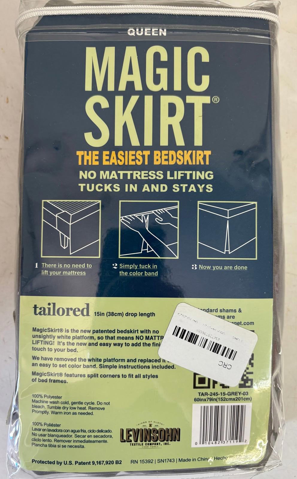 Magic Skirt Queen Bedskirt Dark Grey Bran New in original Packaging