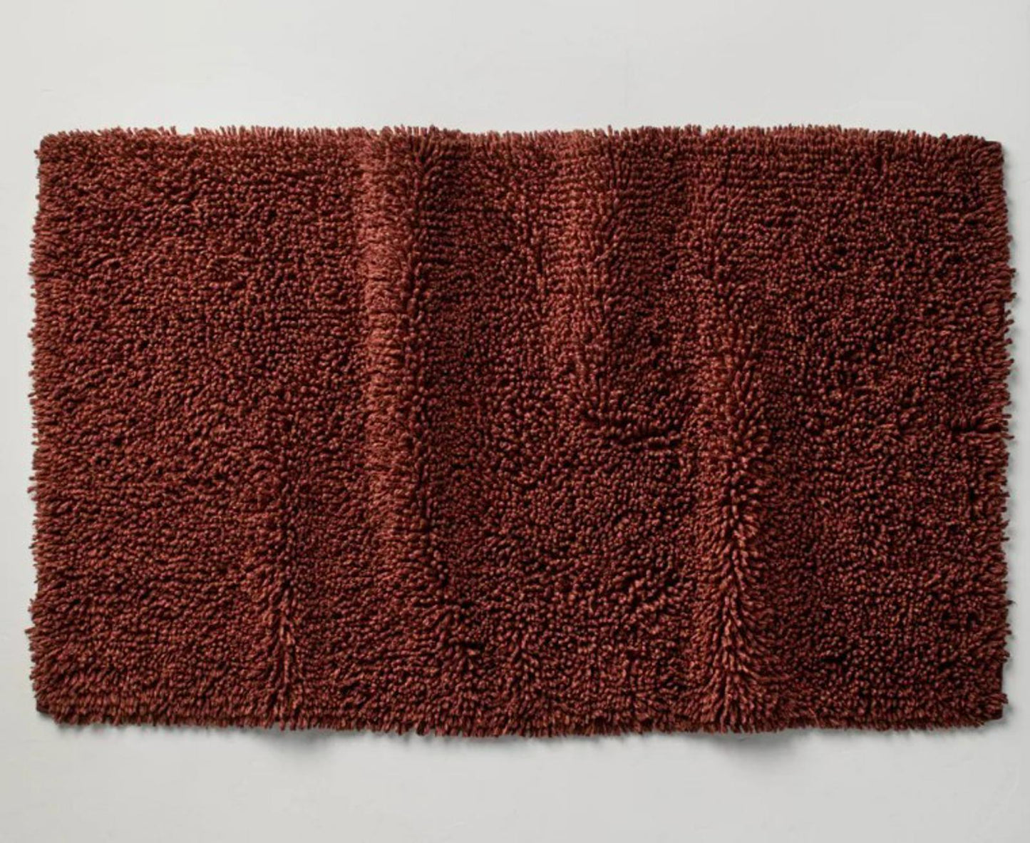 Casaluna Cotton Looped 21 X 34" Bath Rug Mélange Burgundy (Clay) NEW