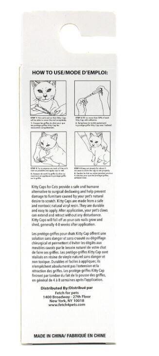 Kitty Caps for Cats provide safe and humane protection for cats during grooming. Instructions included.