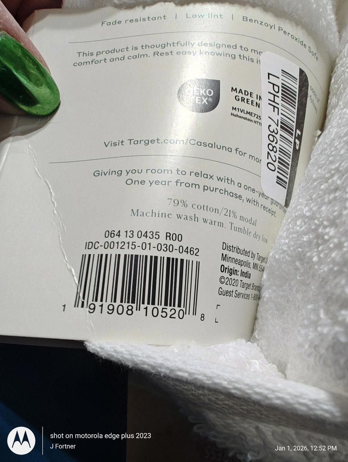 CASALUNA Modal Bath Towel With Hand towel Set White Ultra Absorbent