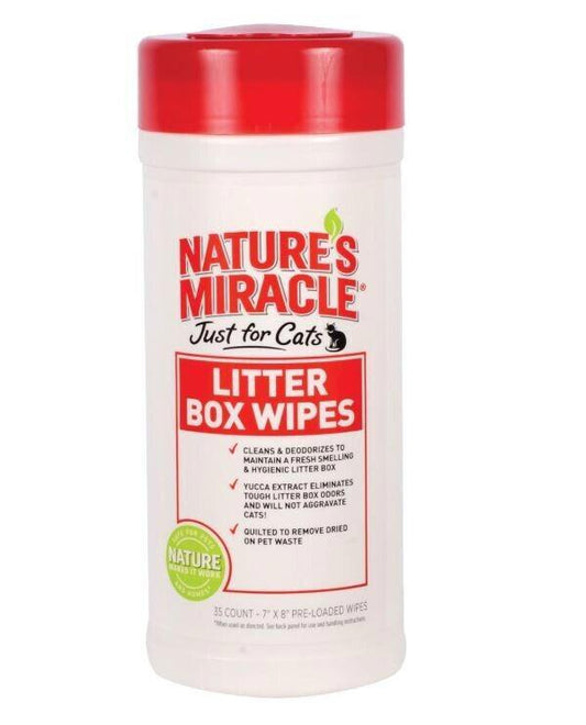 Nature’s Miracle Litter Box Wipes  30 Count (Pack of 1)
