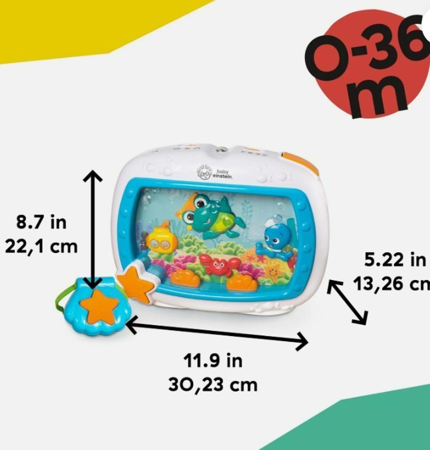 Baby Einstein Sea Dreams Soother Crib Mobile 2 Piece Set Musical Lights Sounds