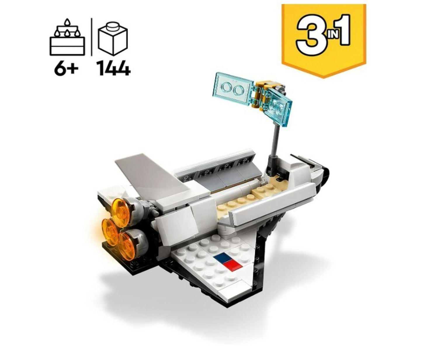 LEGO Creator 3 in 1 Space Shuttle Toys - Space Toys Building Set for Boys & Girl