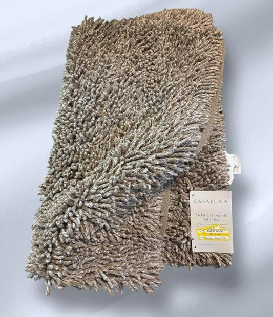 Casaluna Cotton Looped 40x24" Bath Rug Mélange Machine Washable