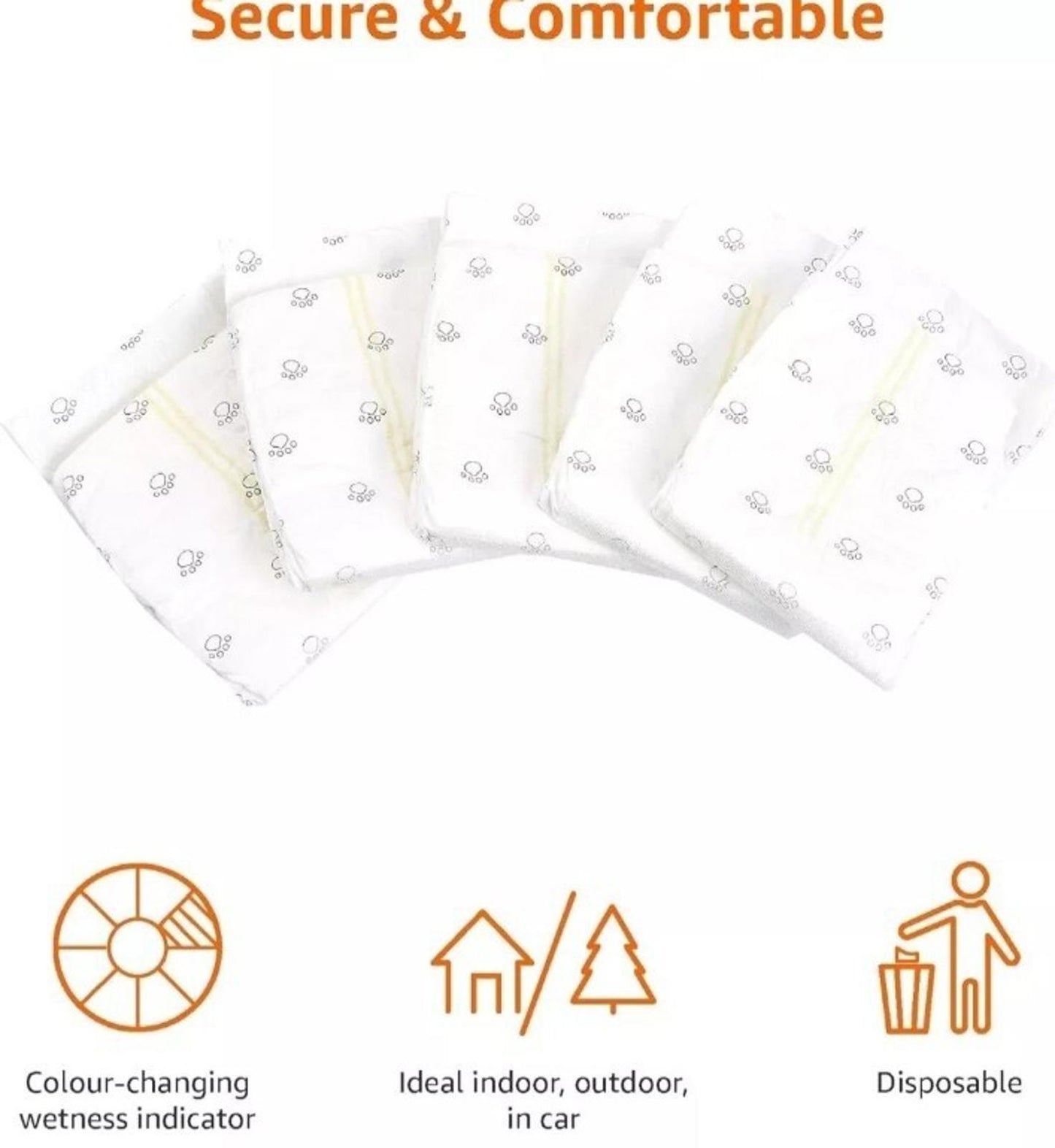 Male Dog Wraps, Disposable - Small Pack of 30 count