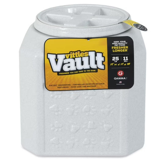 Pet Food Storage Container Holds 25 # of food  Vittles Vault  Pawprint Plastic