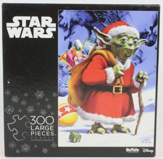 Star Wars Christmas Santa Yoda 300 Large Piece Jigsaw Puzzle Buffalo New