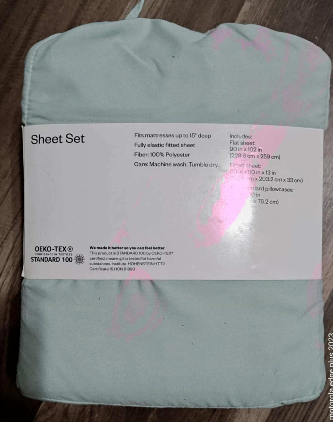 Room Essentials Microfiber Sheet Set Queen  Mint  4 Piece New