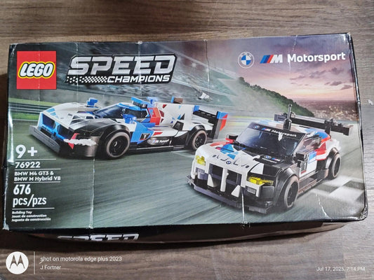 LEGO Speed Champions BMW M4 GT3 & BMW M Hybrid V8 Race Cars 76922