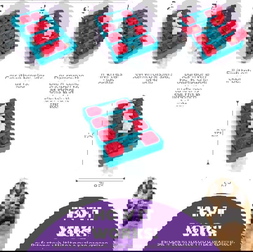 Outward Hound Nina Ottosson Dog Brick Dog Puzzle Interactive Treat Puzzle