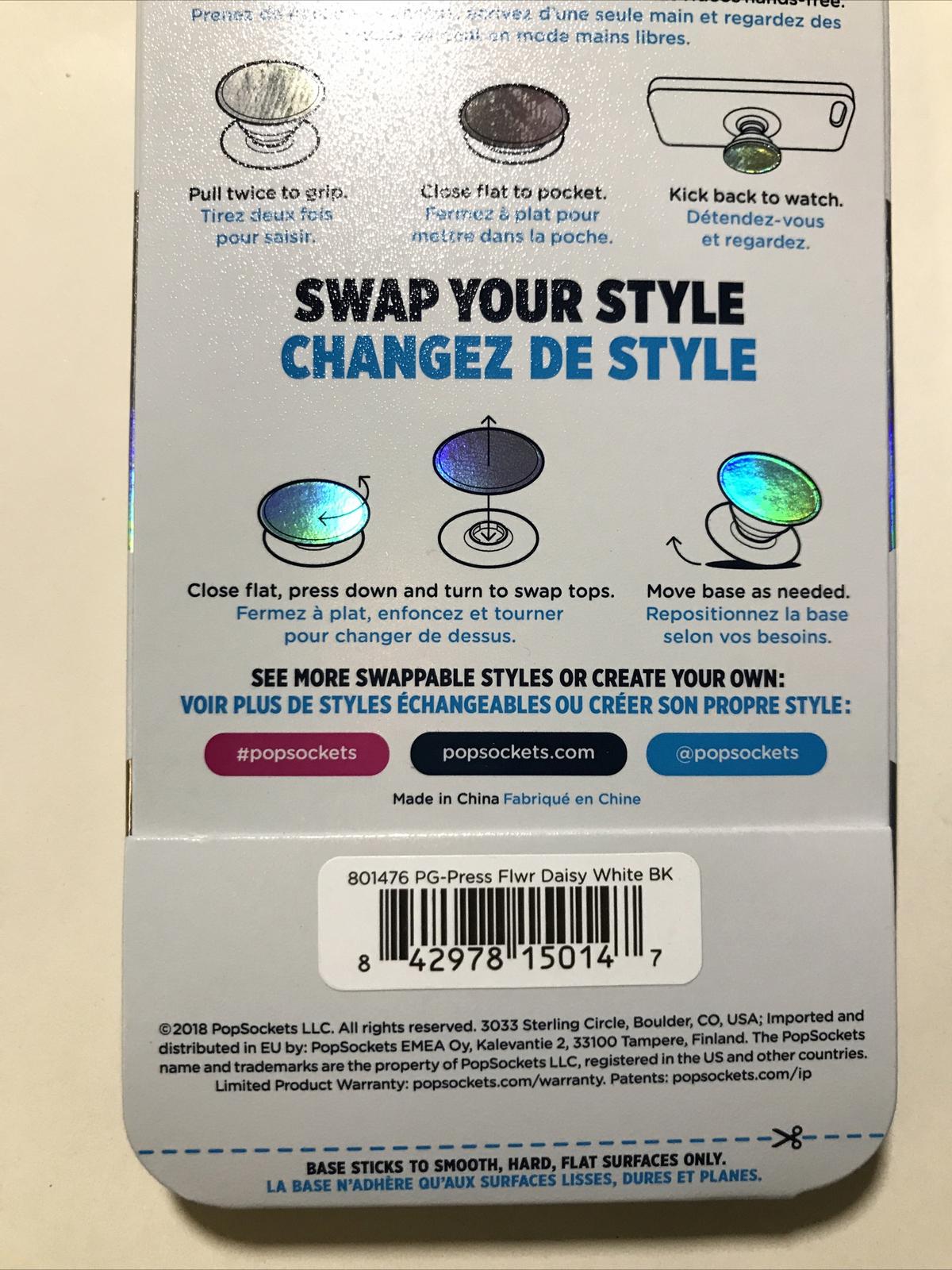 PopGrip Flower Daisy Premium Press Phone Grip & Stand