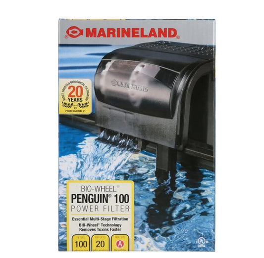 Bio-Wheel Power Filter 100 GPH, Multi-Stage Aquarium FiltratiON