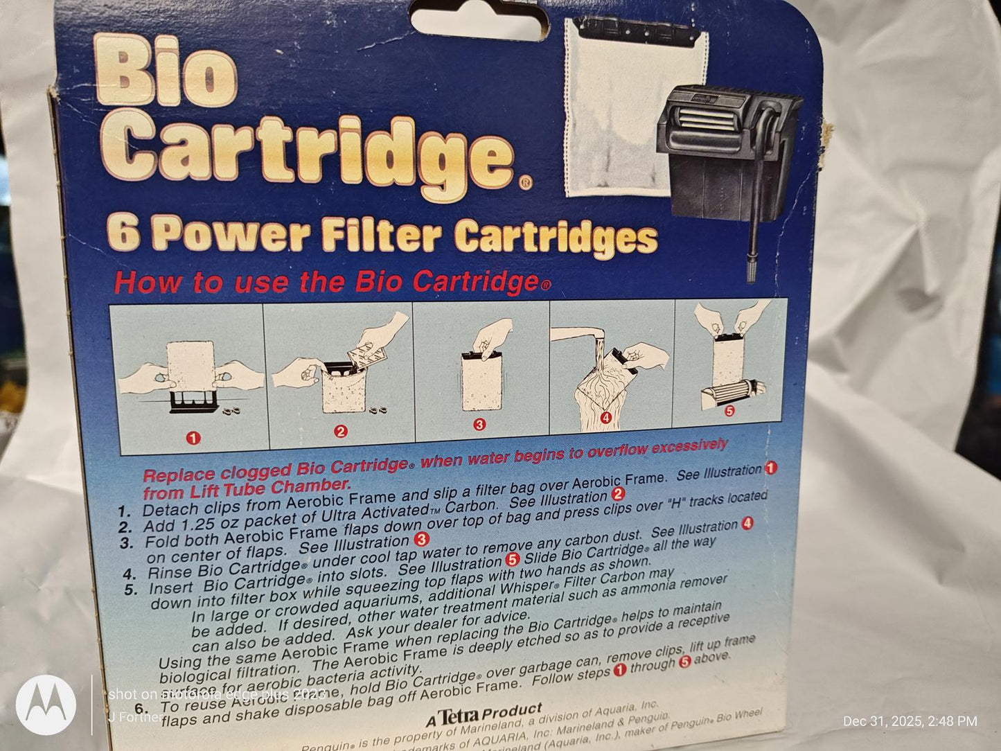 Tetra BIO-BAG Medium Disposable Filter Cartridges For Aquariums 6 Pack