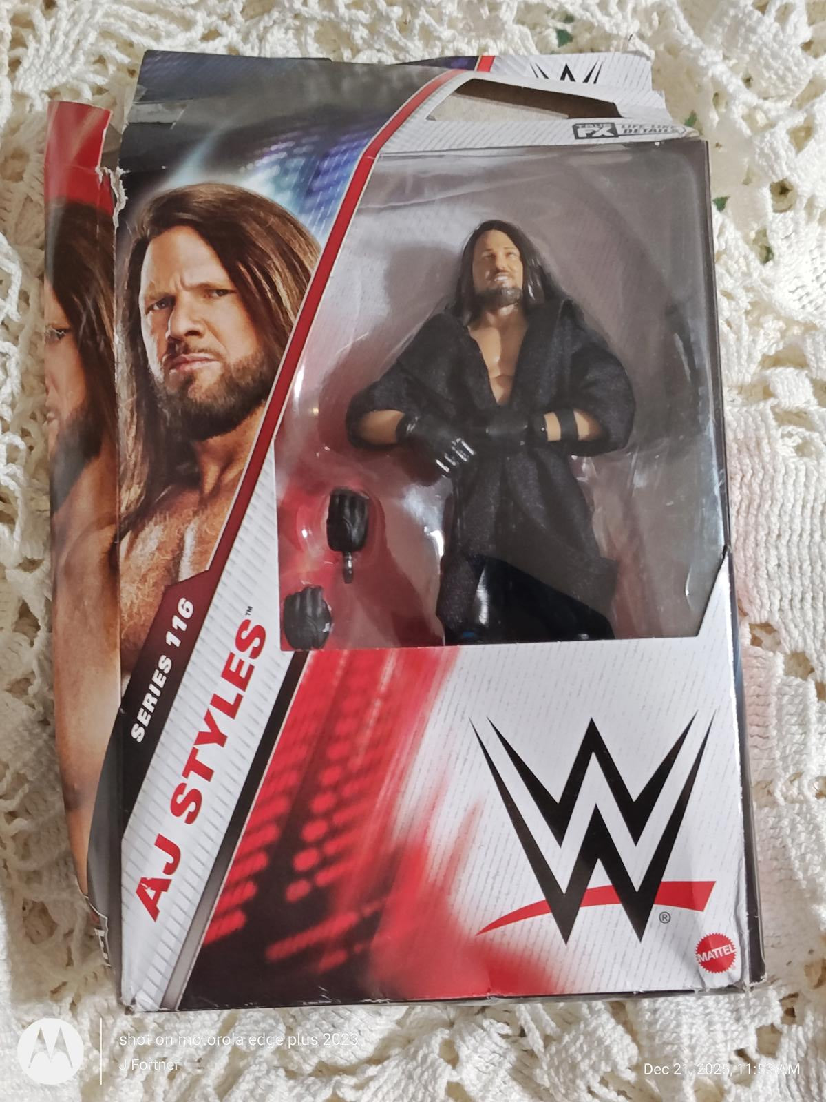 Mattel WWE Elite Collection Series 116 AJ Styles 6.5" Figure New Damaged Box
