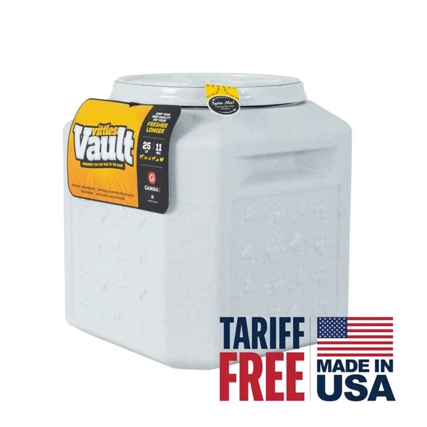 Pet Food Storage Container Holds 25 # of food  Vittles Vault  Pawprint Plastic