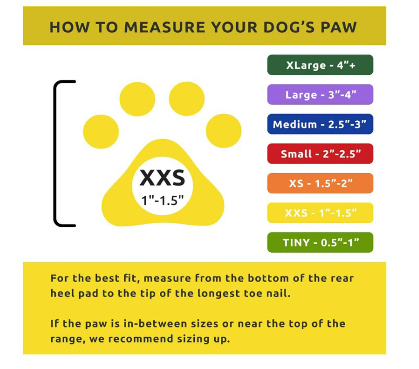 PROTEX Pawz Dog Boots Water-Proof Paws Disposable Reusable XX-Small Yellow