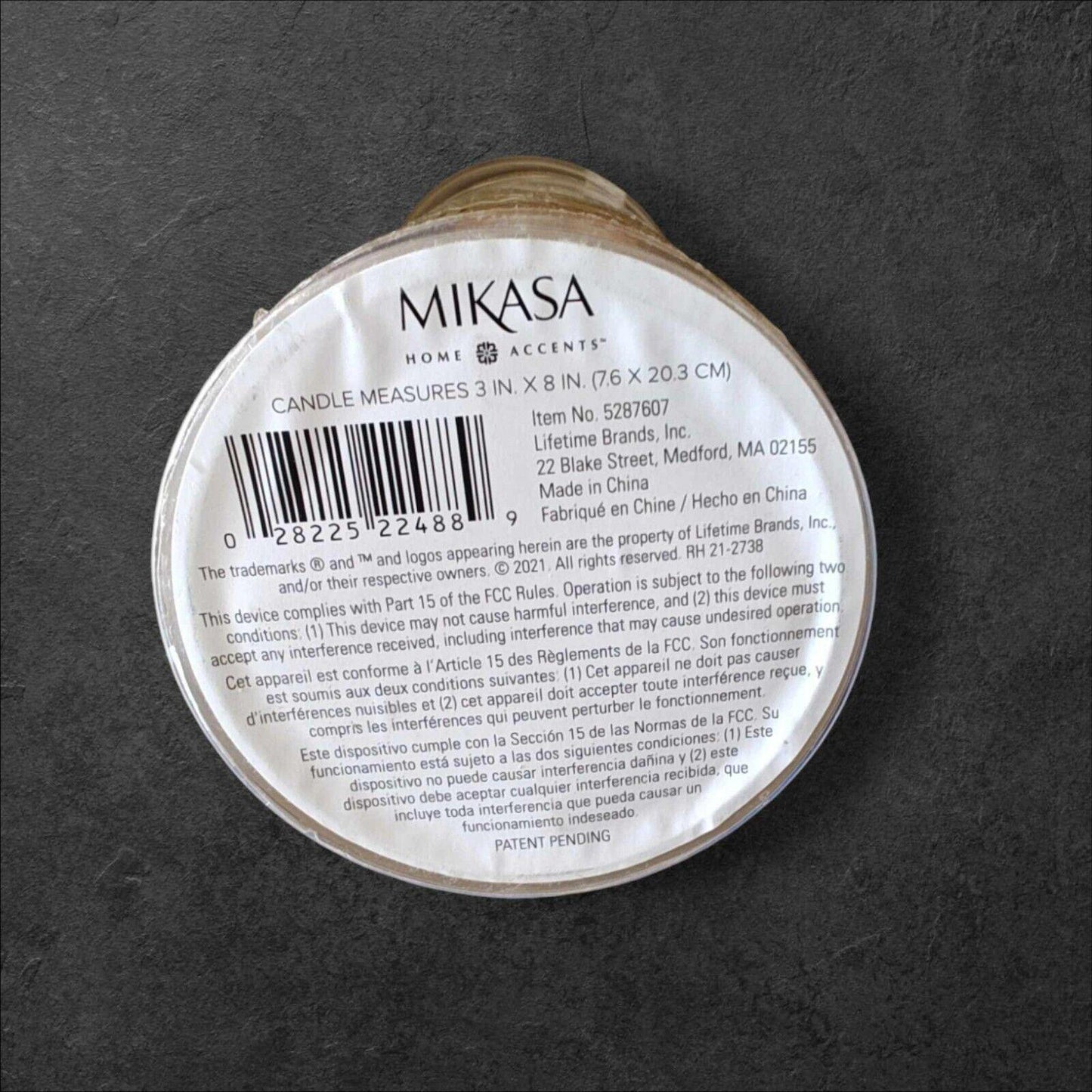 Mikasa Home Accents Cream LED Candle Full Body Illumination 4in x 8 in tall