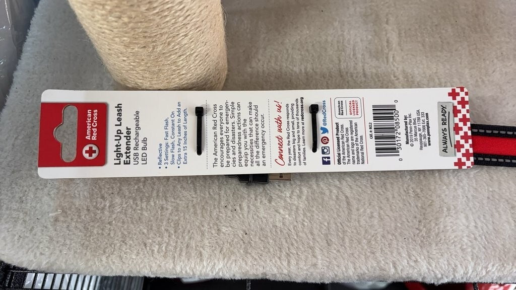 15 inch -American Red Cross Light-Up Leash Extender
