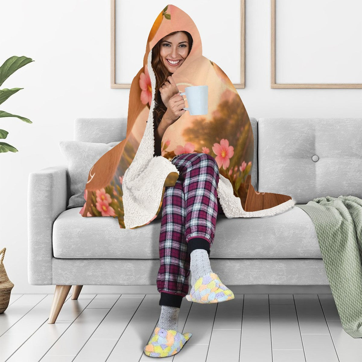 Personalized Capybara Hooded Blanket | Custom Name Gift