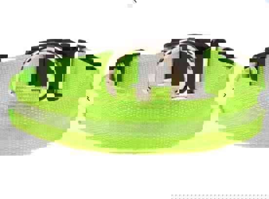 LED Adjustable Dog Collar- 5 Sizes 7 Colors  Blinking Flashing/Solid