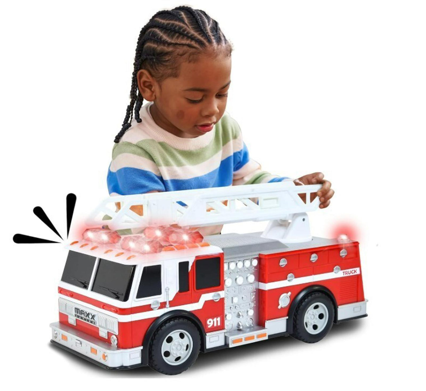 Sunny Days Entertainment Maxx Action 12’’ Large Fire Truck – Lights and Sound