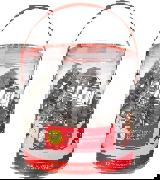 New Wilton Holiday 18-Pc Christmas Cookie Cutter Set Metal Angel Star Tree