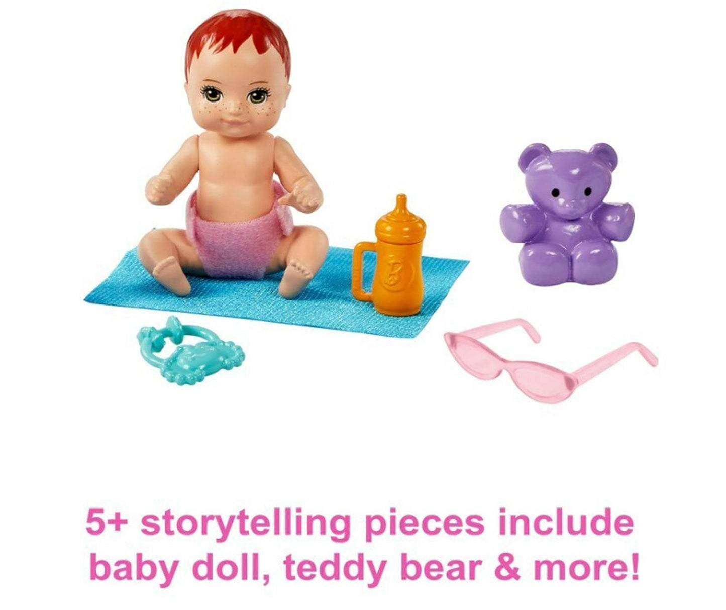 Barbie Skipper Babysitters Playset With Doll Stroller Baby Doll 5 Accessories