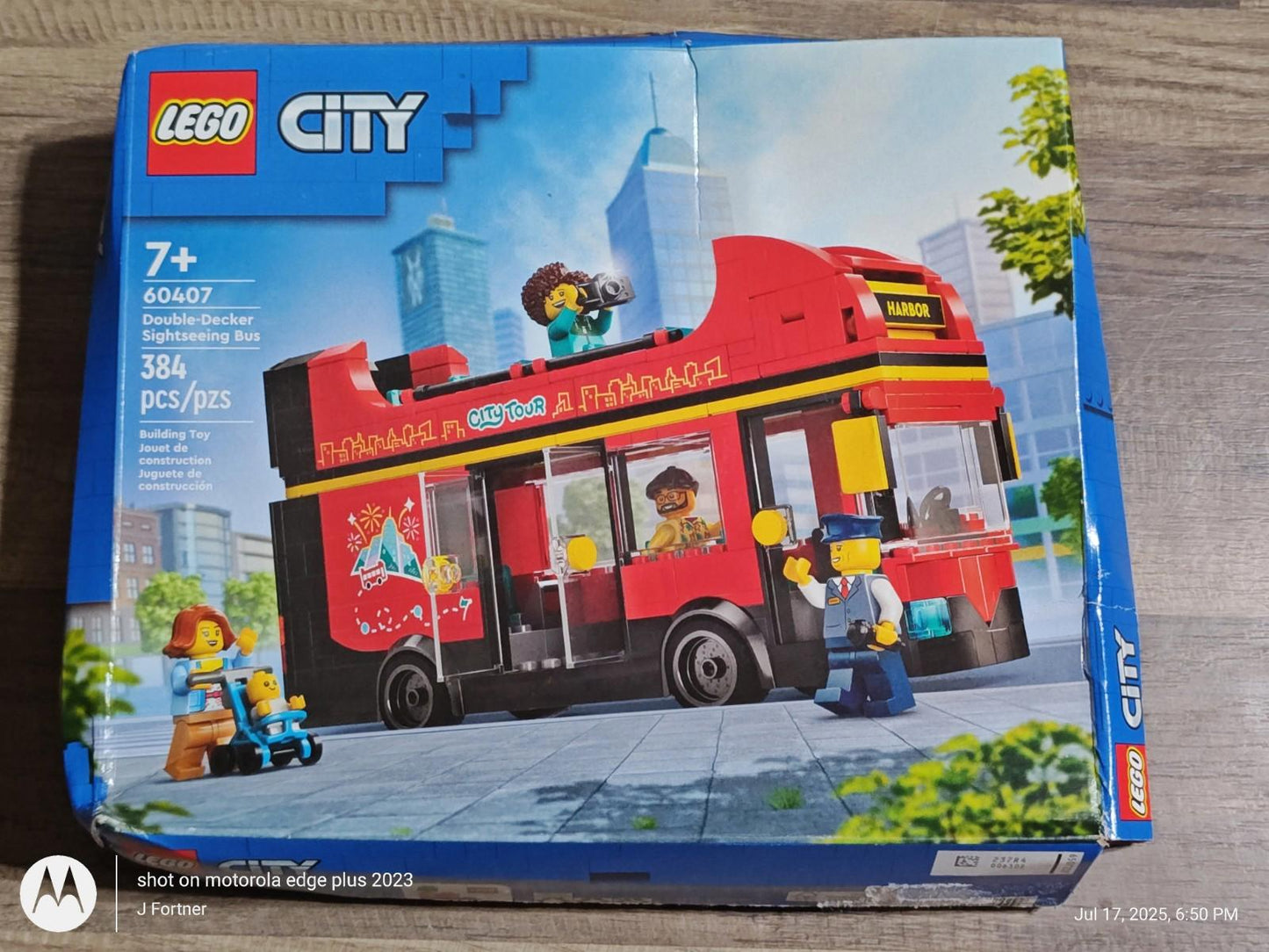 LEGO City Red Double-Decker Sightseeing Bus Toy, London Bus 60407