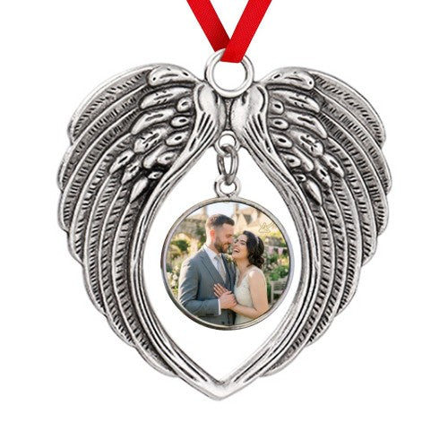 Personalized Angel Wings Photo Ornament - Upload Your Photo