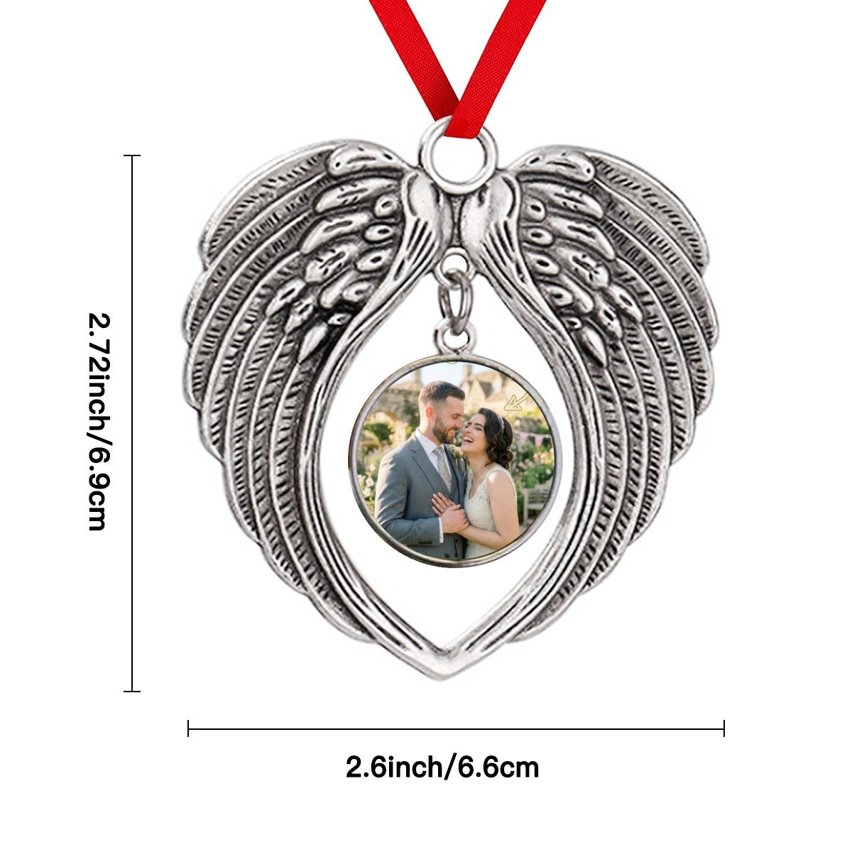 Personalized Angel Wings Photo Ornament - Upload Your Photo
