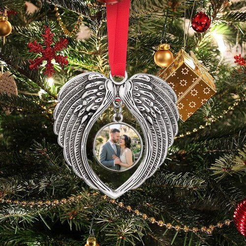 Personalized Angel Wings Photo Ornament - Upload Your Photo