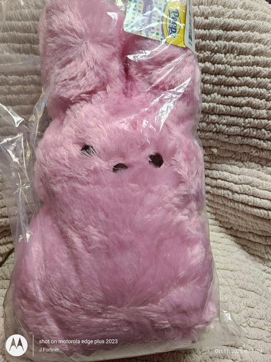 Pink Bunny Plush Toy with soft fur and cute facial features.