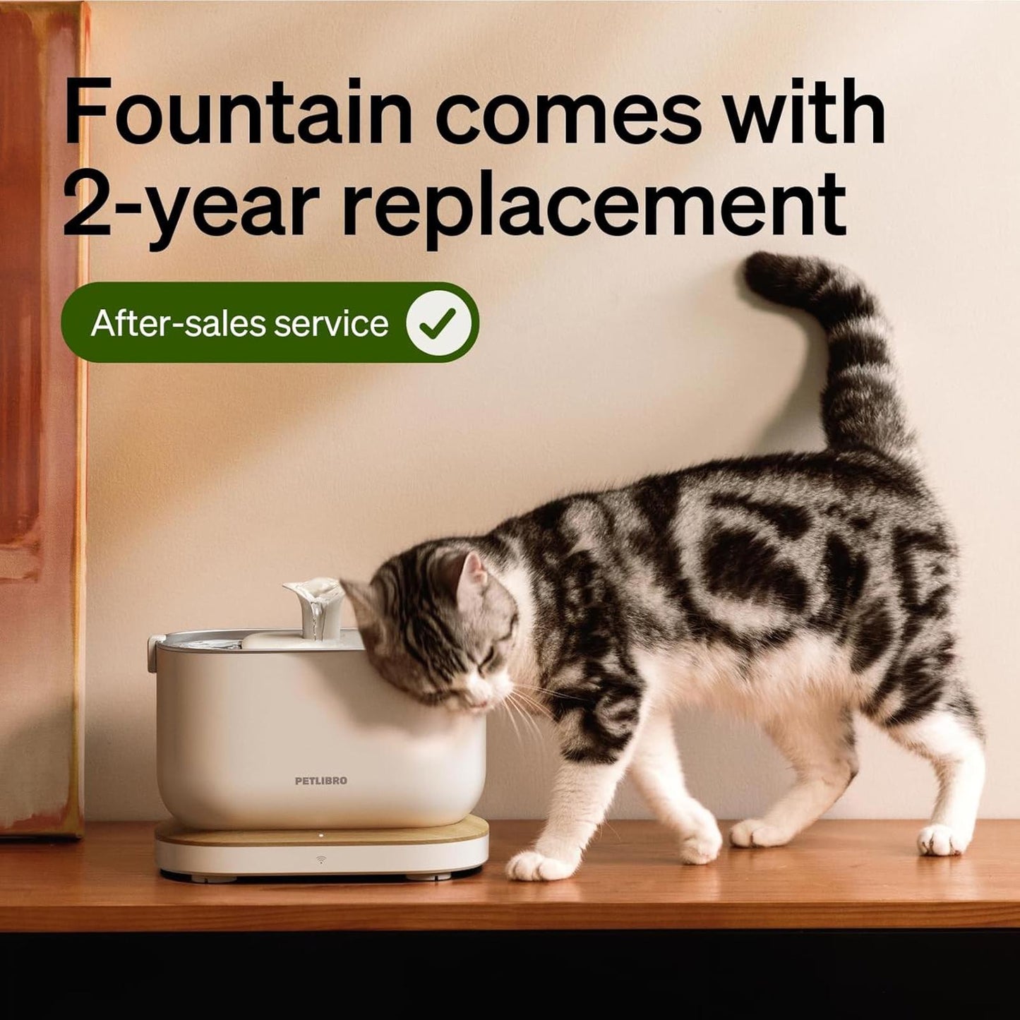 Cat Water Fountain, Wireless Pump Cat Fountain, 2.5L/84oz Pet Water