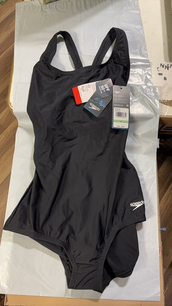 Speedo Women's Black One-Piece Swimsuit, New with Tags