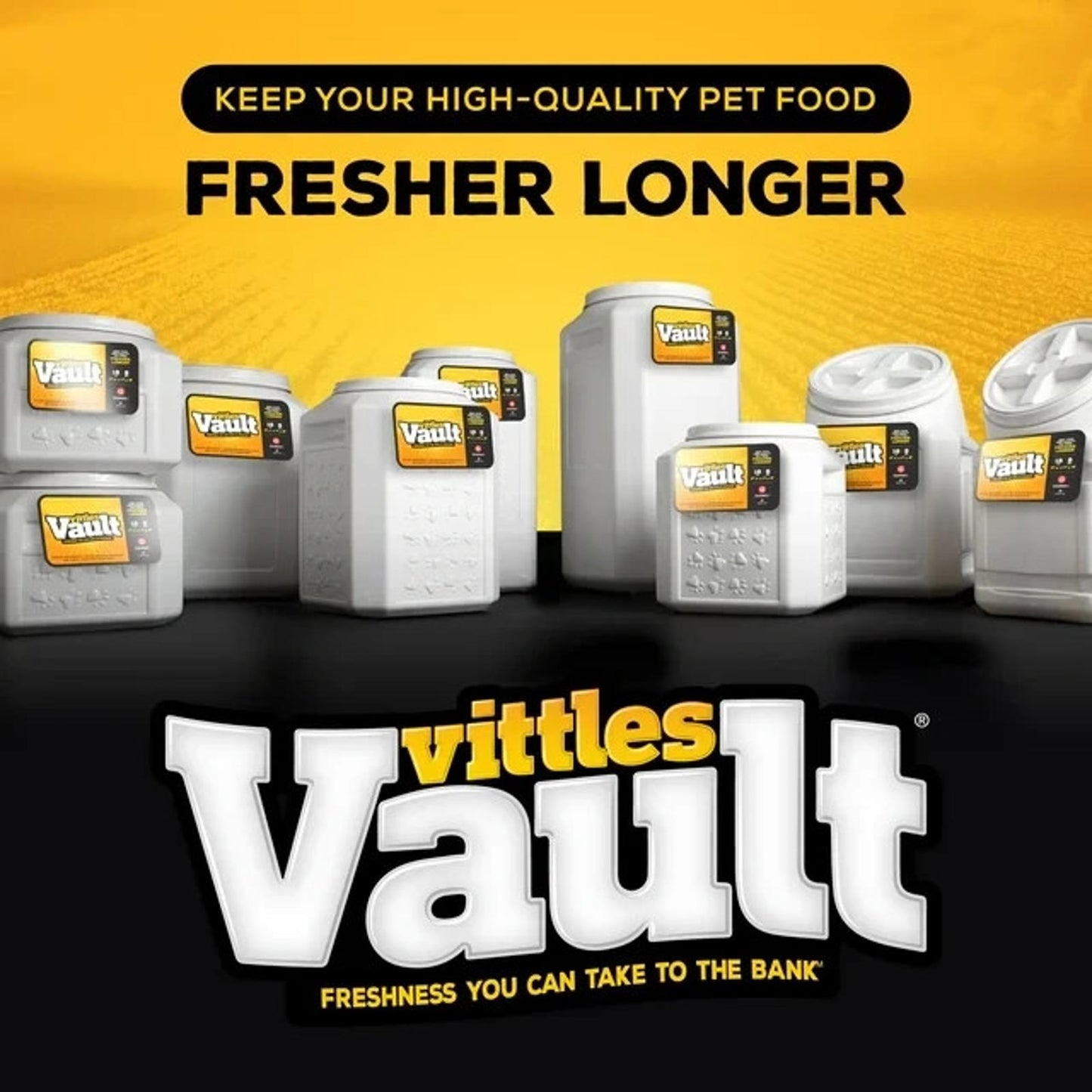 Pet Food Storage Container Holds 25 # of food  Vittles Vault  Pawprint Plastic