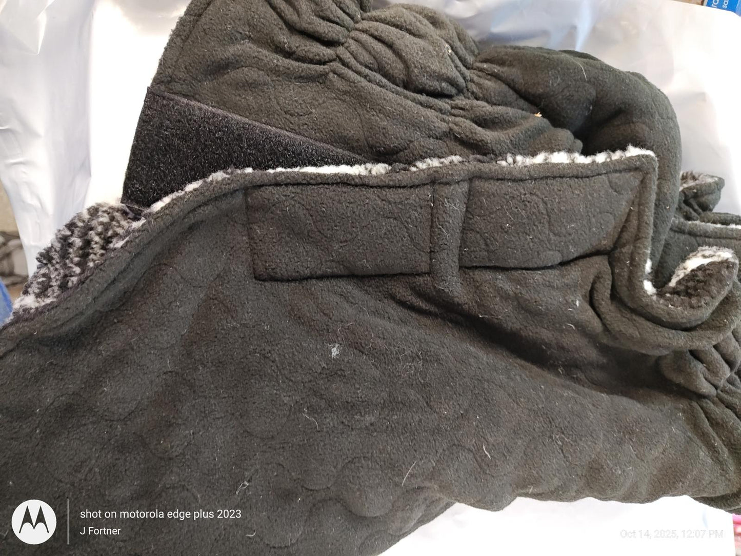 Bing Pet Dog Faux Lamb Plaid Reversible Adjustable Size L Coat Dog Jacket Dog