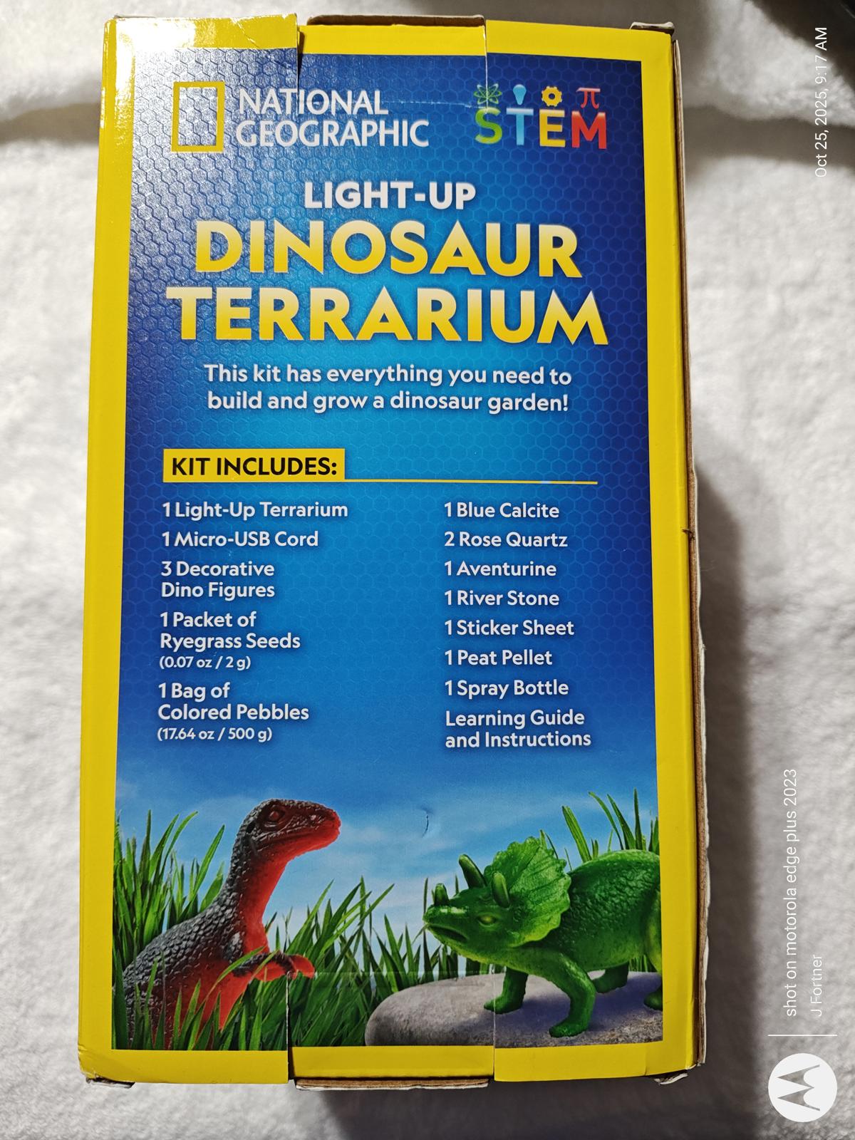 Dinosaur Terrarium Kit for – Multicolor Light Up Terrarium