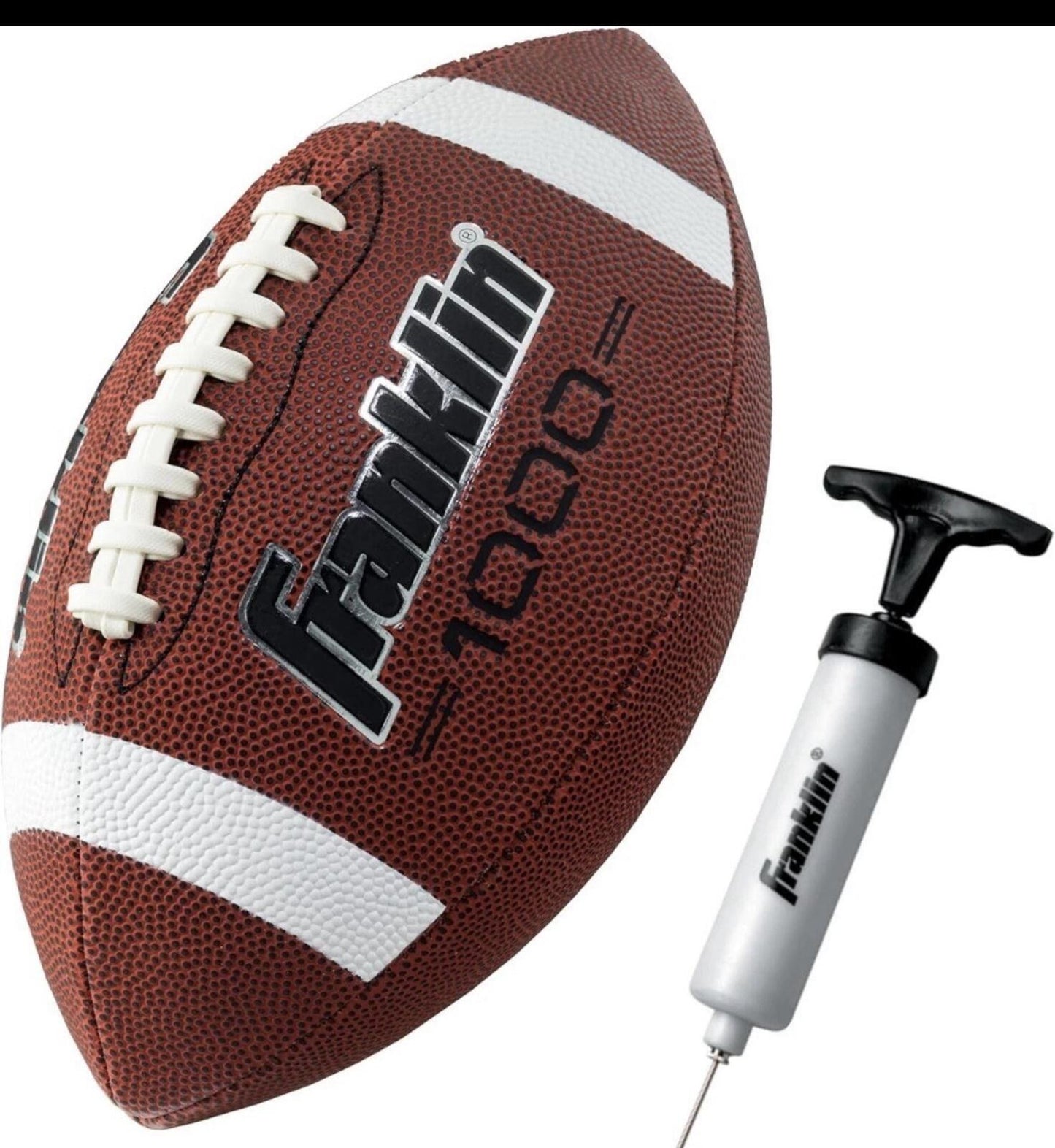 Franklin Sports Official Junior 1000 Size Football with Pump Brown