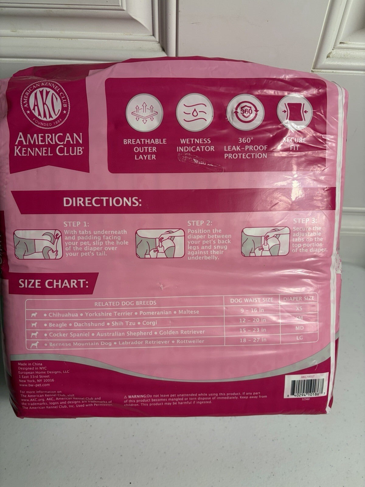 Disposable Female Dog Diapers LARGE 50 Ct - Ultra Absorbent Leak-Proof
