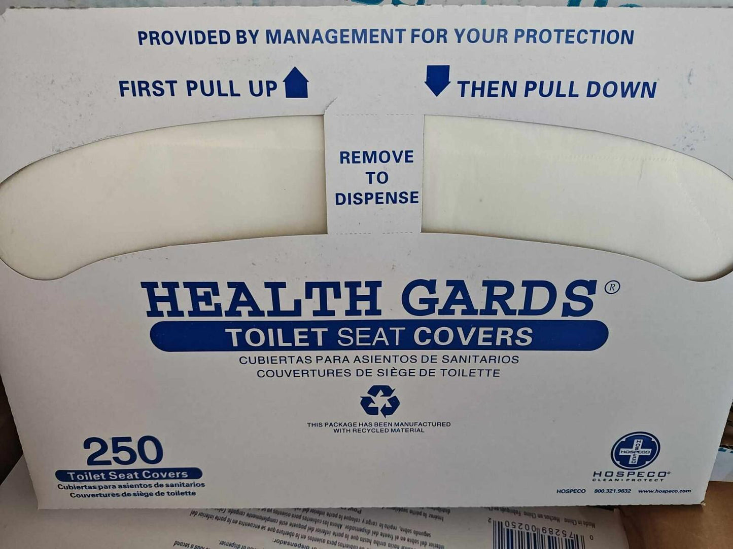 Health Gards Toilet Seat Covers 4 pack ,Half-Fold,Pack of 250