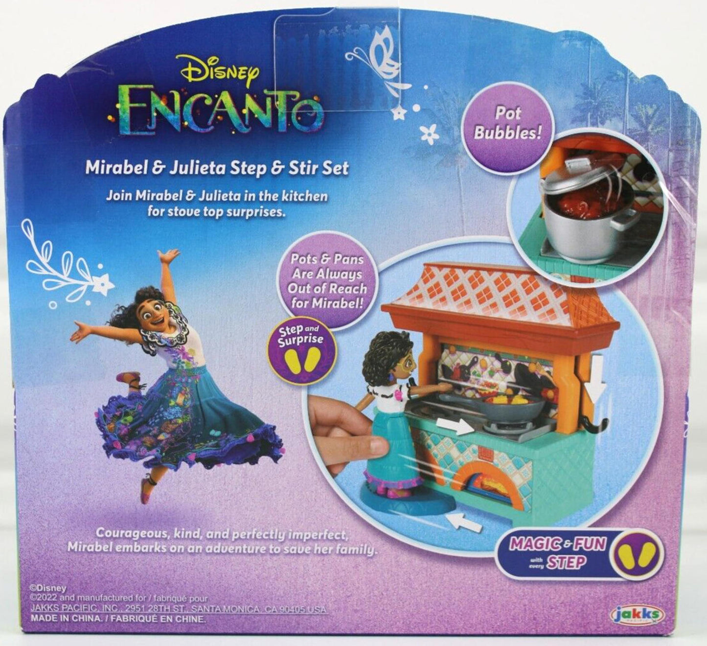 DISNEY ENCANTO MIRABEL & JULIETA STEP & STIR SET 9 PIECES PLAYSET & FIGURES 2022