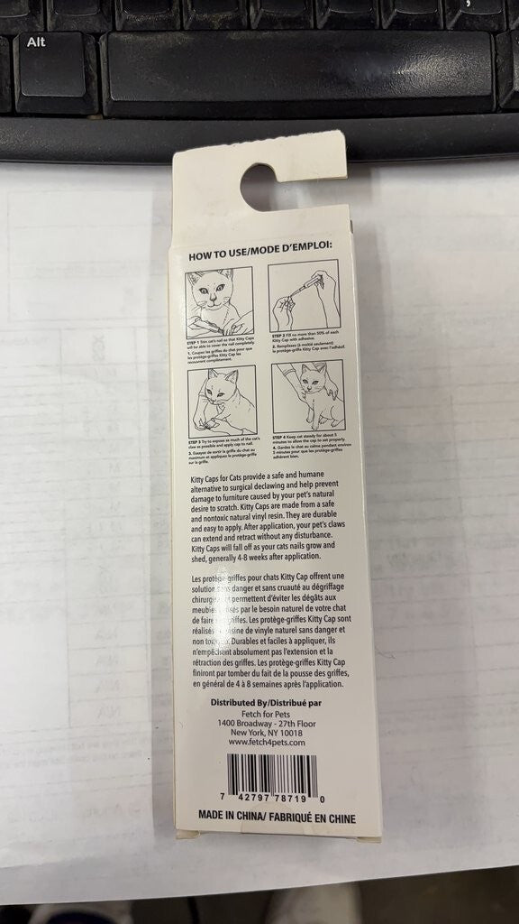 Kitty Caps Nail Caps for Cats - Medium Size