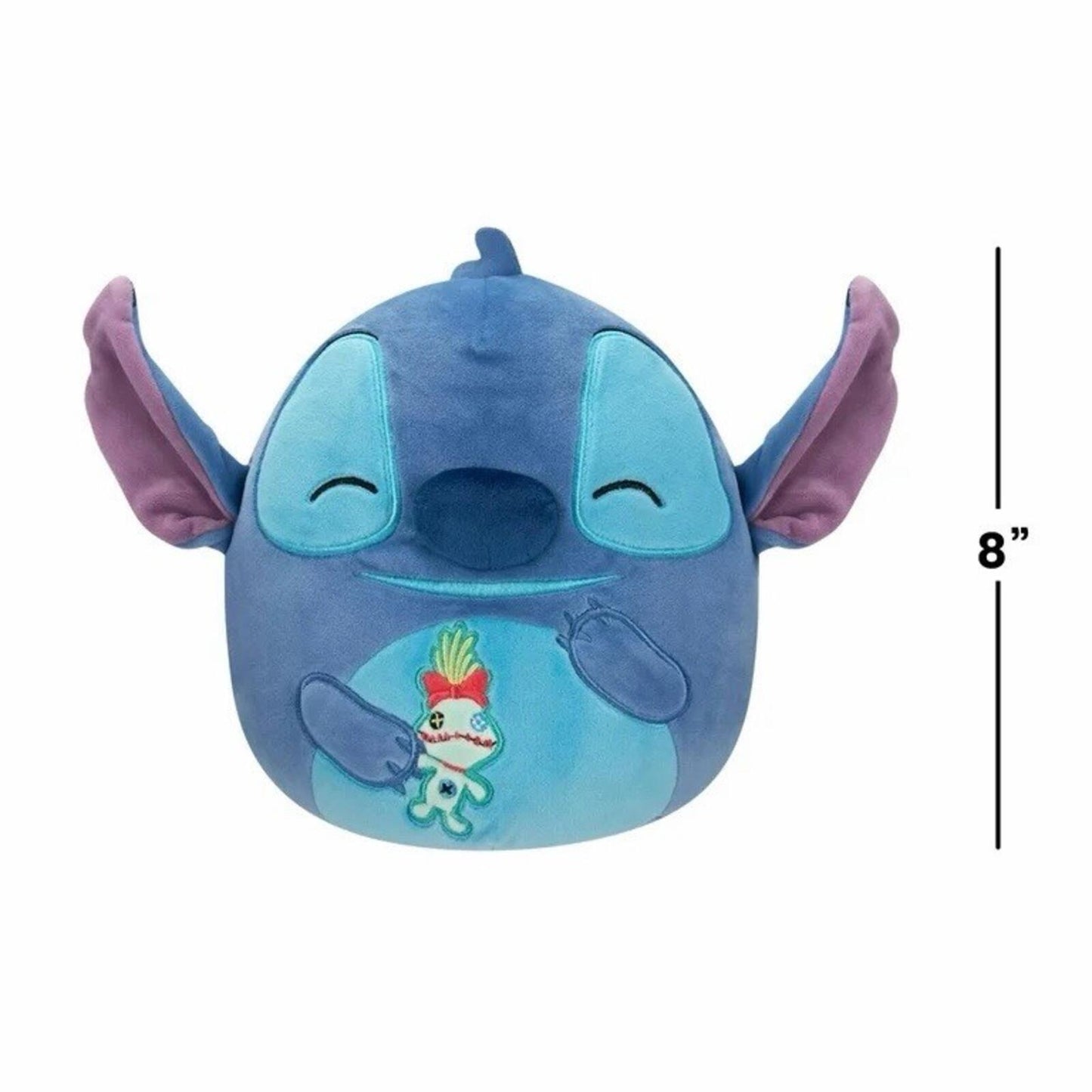 Squishmallows 8” Disney Stitch with Scrump Plush NWT Kellytoy Jazwares