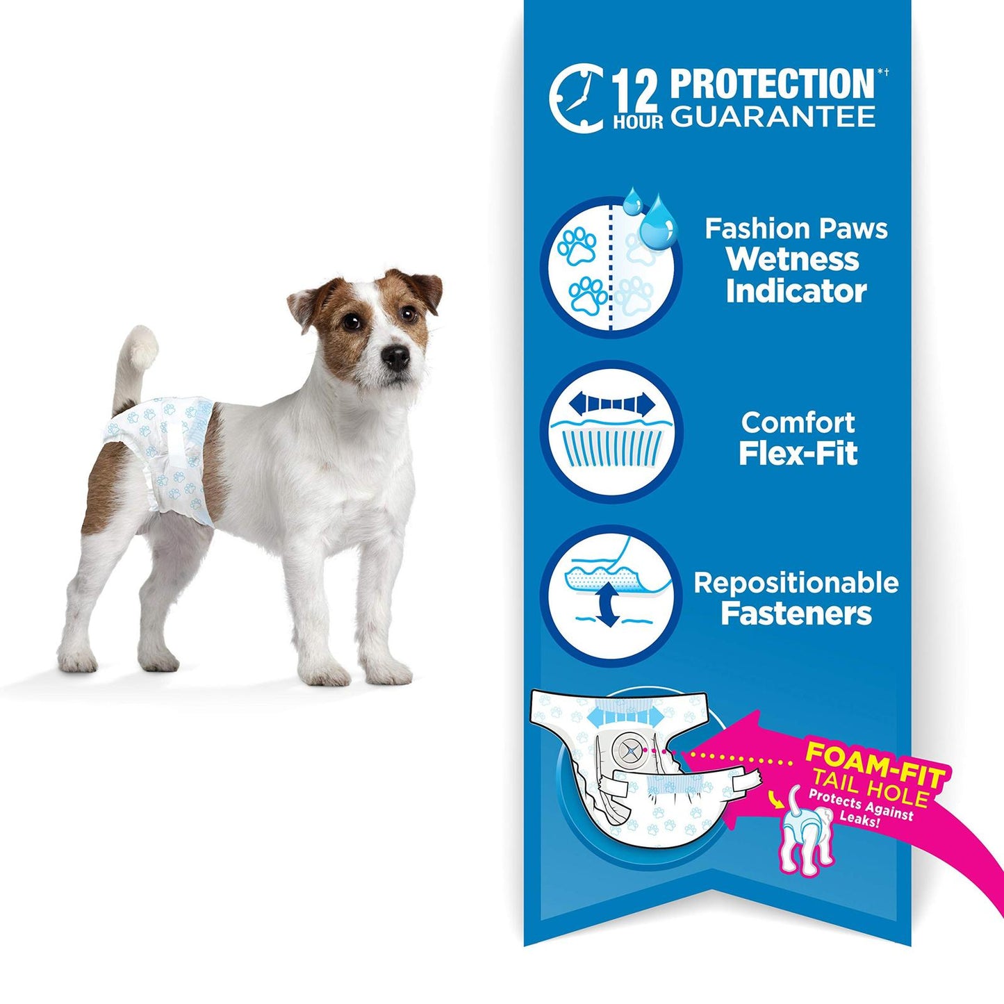 Wee Wee Disposable Dog Diapers 36 Count Small for Incontinence/training
