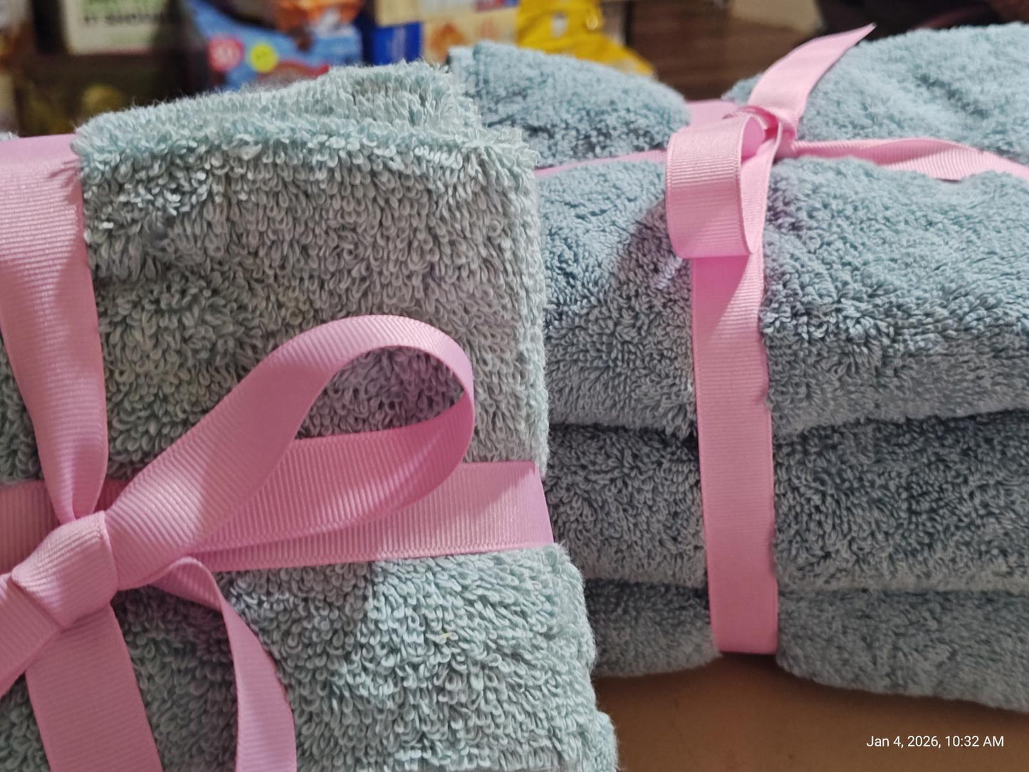 8 Piece set Aqua Blue Different makers BLUE Washcloths & Handtowels