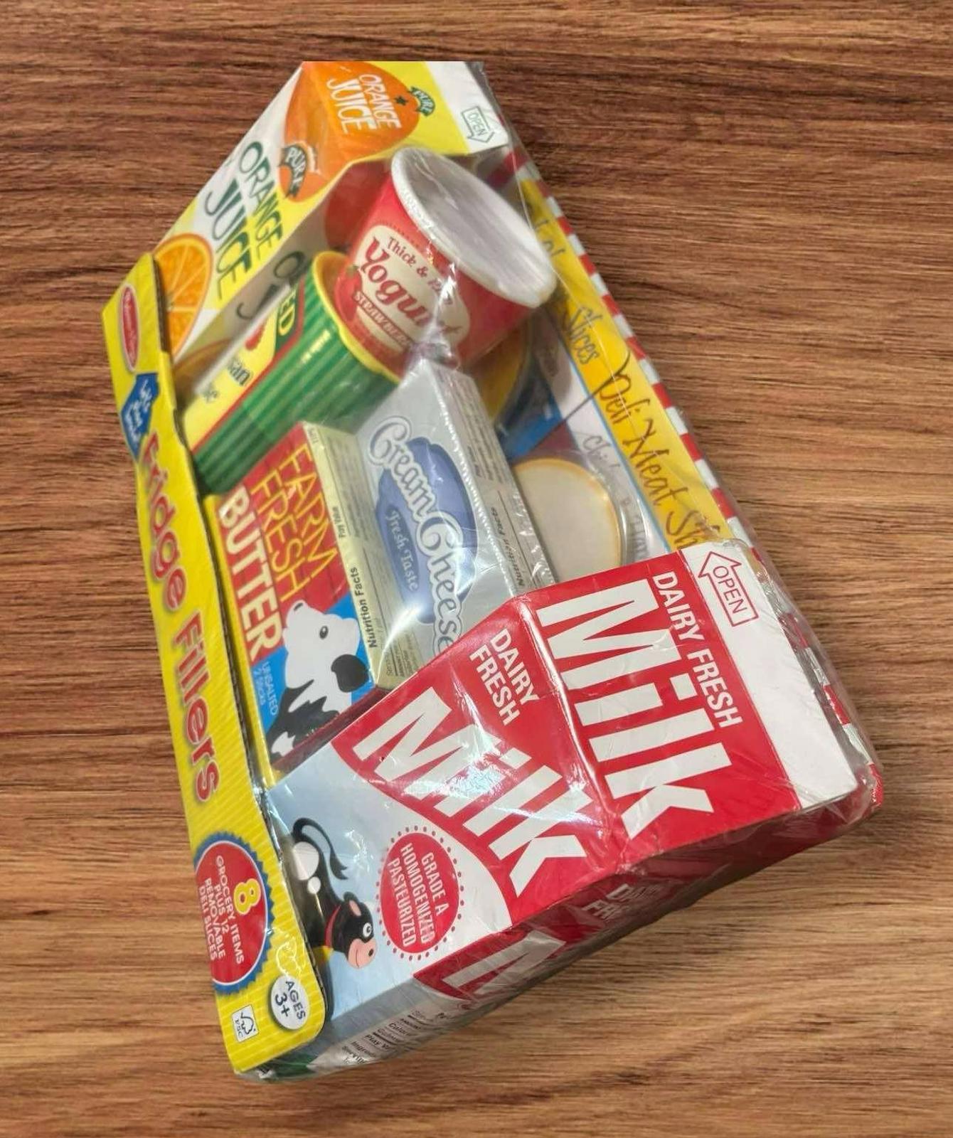Fridge Fillers Grocery Play Food Cartons (8 Pieces) Toy Groceries