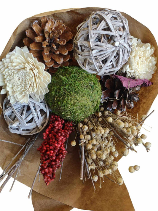 garden collections christmas classic dried bouquet